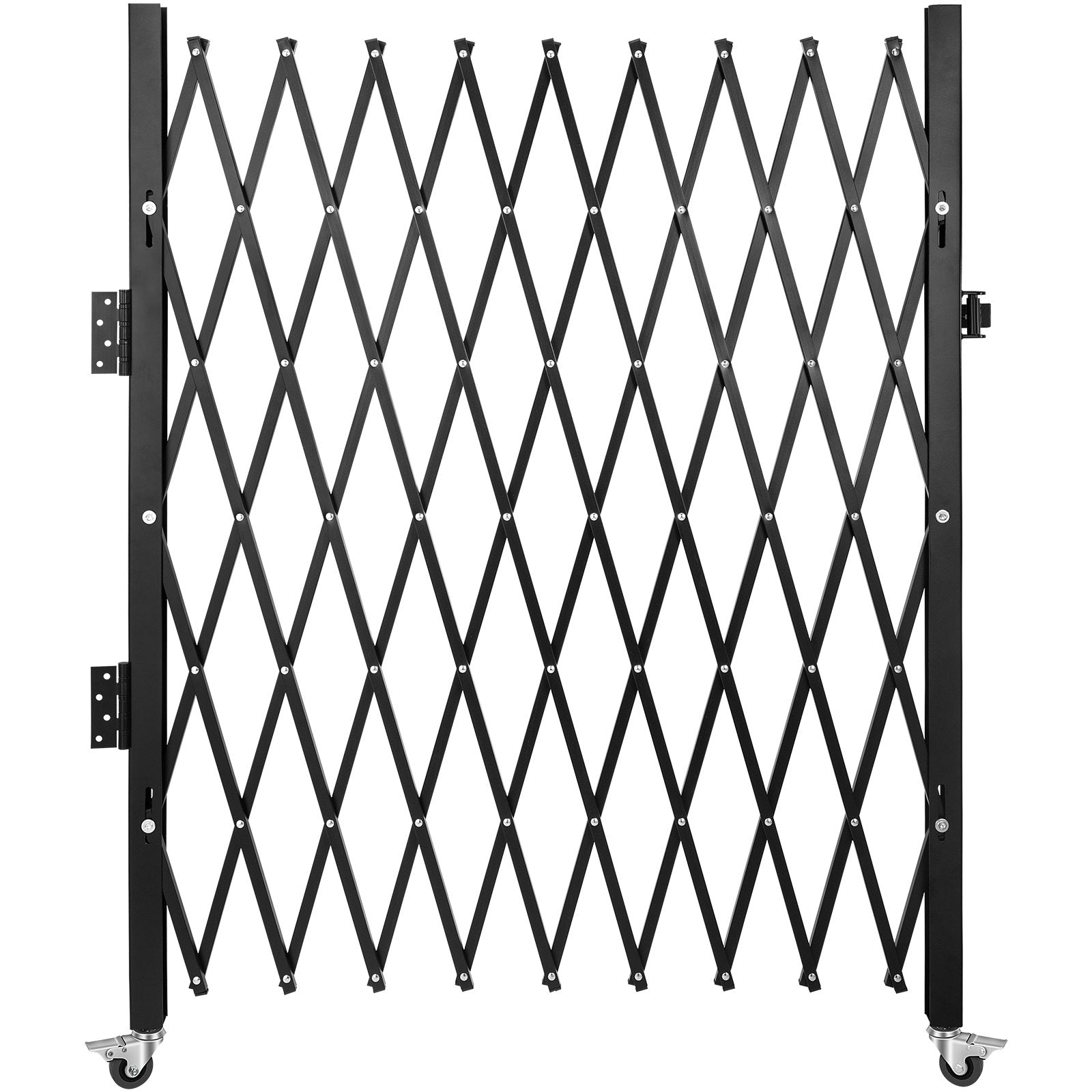 Fence & Gate Accessories: VEVOR Single Folding Security Gate, 85" H x 95" W Folding Door Gate, Steel Accordion Security Gate, Flexible Expanding Security Gate, Rolling Barricade Gate, Scissor Gate/Door with Padlock