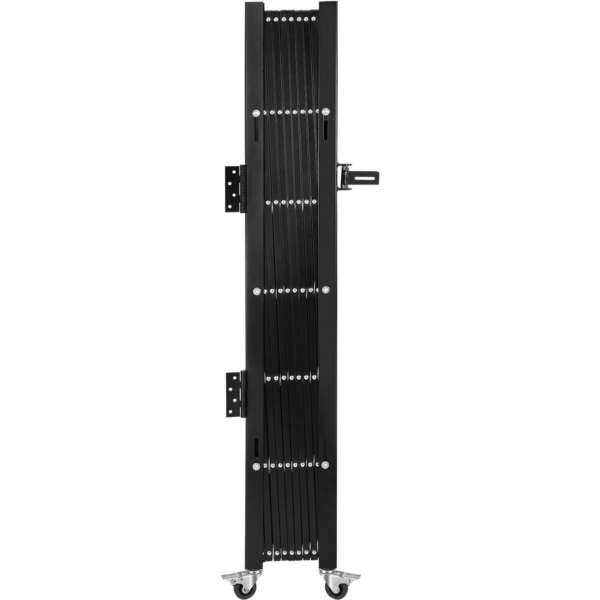 Single Folding Security Gate, 216 x 221 cm Folding Door Gate, Steel Accordion Security Gate, Flexible Expanding Security Gate, 360 degree Rolling Barricade Gate, Scissor Gate/Door with Padlock
