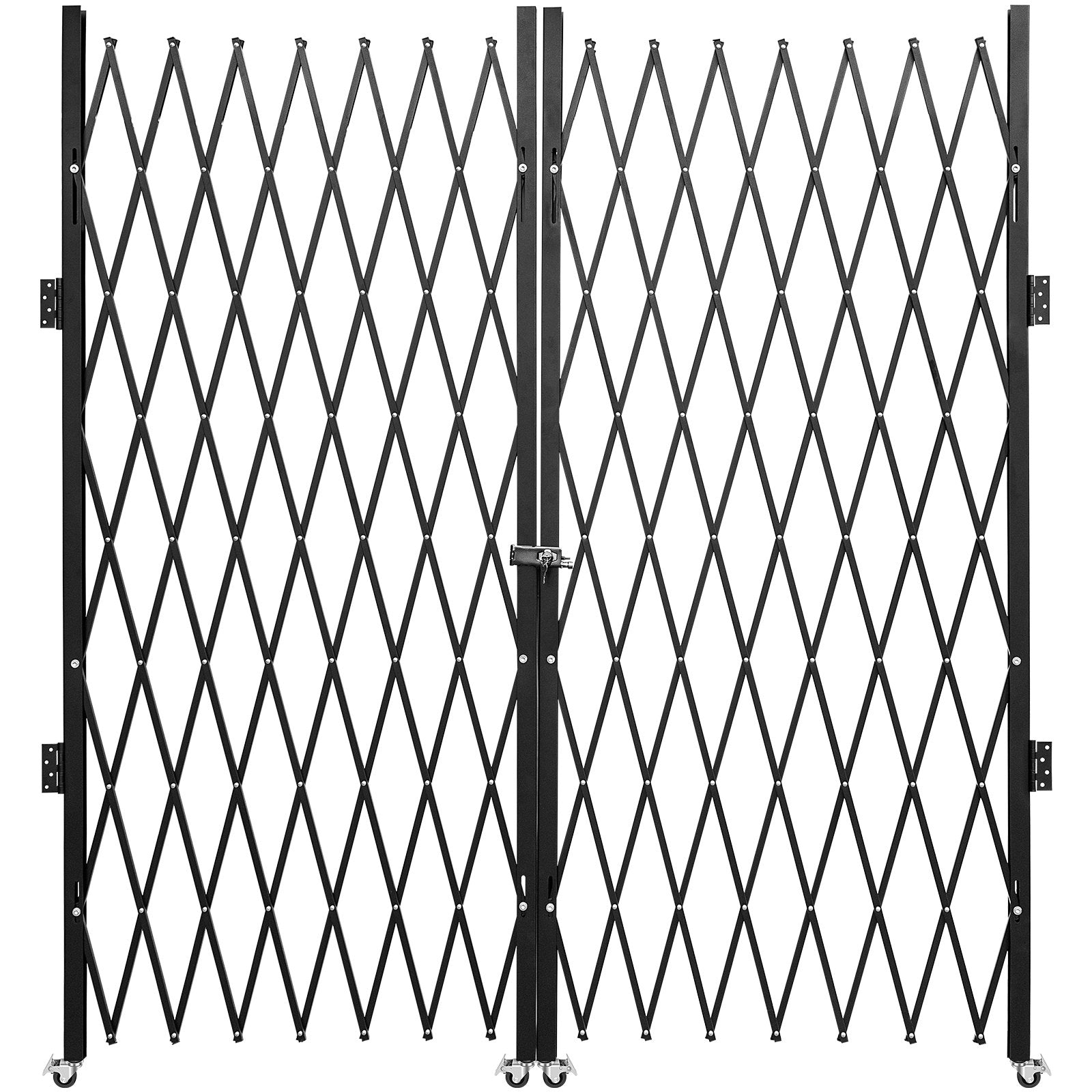 Fence & Gate Accessories: VEVOR Double Folding Security Gate Folding Door Gate 5.1' H x 10.2' W Scissor Gate