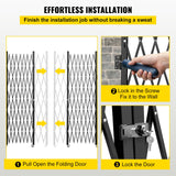 Fence & Gate Accessories: VEVOR Double Folding Security Gate Folding Door Gate 5.1' H x 10.2' W Scissor Gate