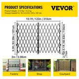Fence & Gate Accessories: VEVOR Double Folding Security Gate Folding Door Gate 5.1' H x 10.2' W Scissor Gate