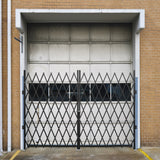Fence & Gate Accessories: VEVOR Double Folding Security Gate Folding Door Gate 5.1' H x 10.2' W Scissor Gate