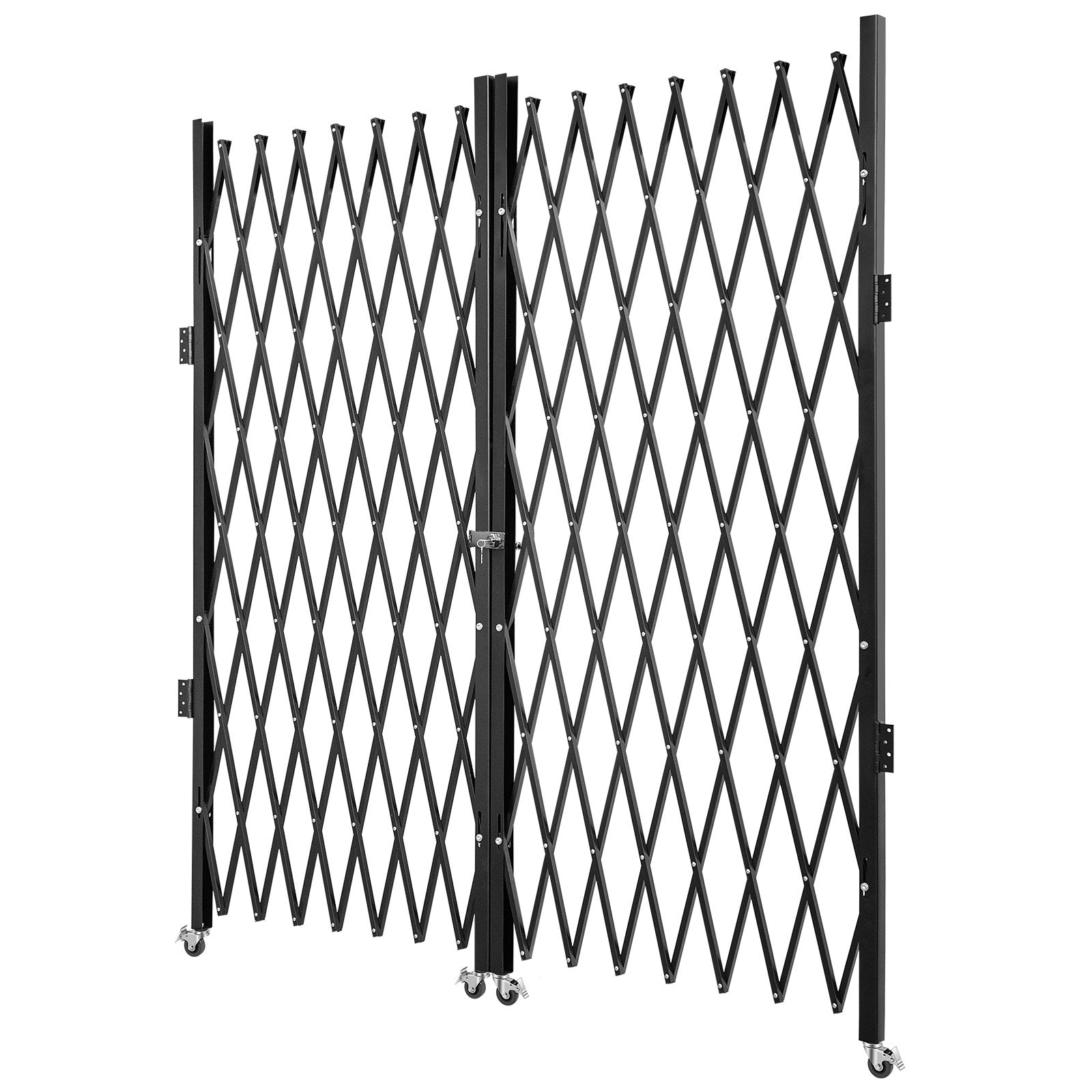 Fence & Gate Accessories: VEVOR Double Folding Security Gate Folding Door Gate 5.1' H x 10.2' W Scissor Gate