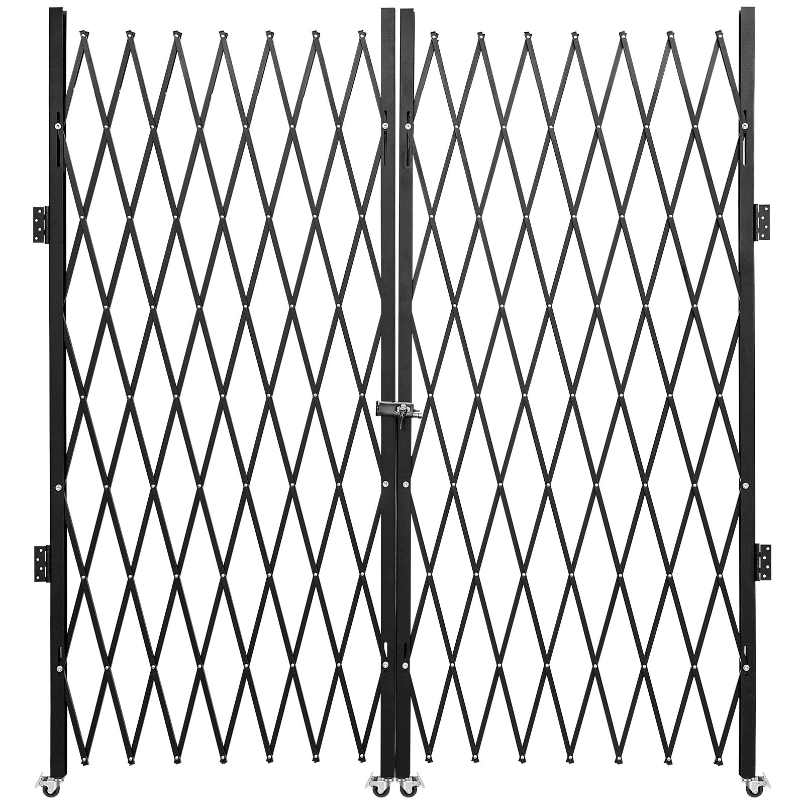 Fence & Gate Accessories: VEVOR Double Folding Security Gate Folding Door Gate 5.1' H x 10.2' W Scissor Gate