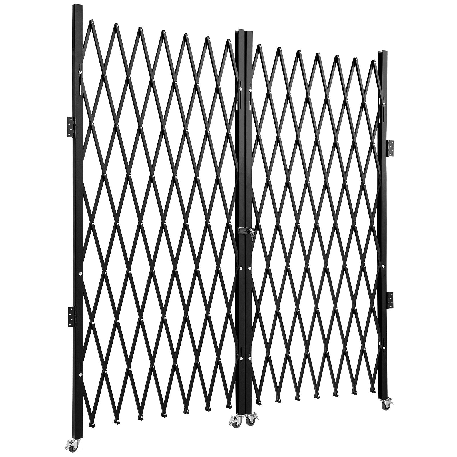 Fence & Gate Accessories: VEVOR Double Folding Security Gate Folding Door Gate 5.1' H x 10.2' W Scissor Gate
