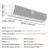 Curtain Accessories: VEVOR 1.5m Commercial Indoor Air Curtain Super Power 2 Speeds 3566m³/h, UL Certified Wall Mounted Air Curtains for Doors, Indoor Over Door Fan with Heavy Duty Limit Switch, Easy-Install Unheated