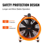 Desktops & Accessories: VEVOR Portable Ventilator, 254mm/10inch Heavy Duty Cylinder Fan with 10m Duct Hose, 300W Strong Shop Exhaust Blower 1720CFM, Industrial Utility Blower for Sucking Dust, Smoke, Smoke Home/Workplace