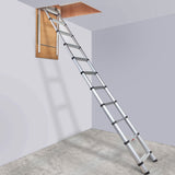 Ladders & Scaffolding: VEVOR Attic Ladder Telescoping, 158.76kg Capacity, 100cm x 59.94cm,Multi-Purpose Aluminium Extension, Lightweight and Portable,Fits298.7cm-320.04cmCeilingHeights,Convenient Access to Your Attic Standa