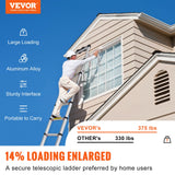 Ladders & Scaffolding: VEVOR Telescoping Ladder Aluminum Extension Step 3.2 m Multi-purpose Portable