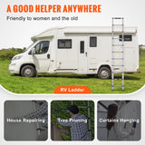Ladders & Scaffolding: VEVOR Telescoping Ladder Aluminum Extension Step 3.2 m Multi-purpose Portable