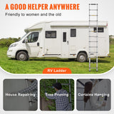 Ladders & Scaffolding: VEVOR Telescoping Ladder Aluminum Extension Step 12.5 ft Multi-purpose Portable