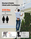 Dog Carriers & Crates: VEVOR 3.8m Telescoping Ladder, Aluminum Lightweight Multi-Purpose Collapsible Extension, One-Touch Retraction Ladder, Heavy Duty 150kg Max Capacity with Non-Slip Feet, for Home, Outdoor Work, Loft