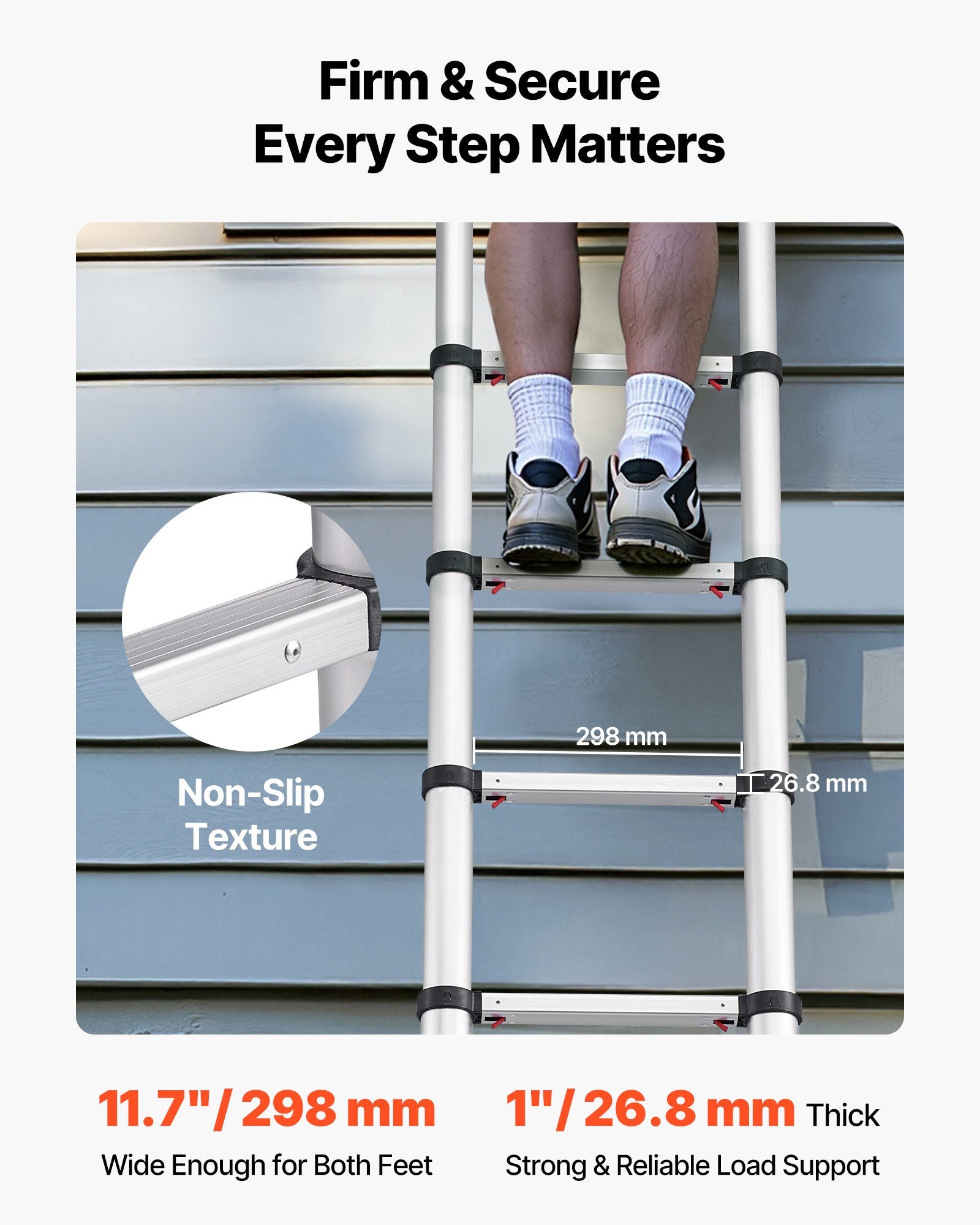 Dog Carriers & Crates: VEVOR 3.8m Telescoping Ladder, Aluminum Lightweight Multi-Purpose Collapsible Extension, One-Touch Retraction Ladder, Heavy Duty 150kg Max Capacity with Non-Slip Feet, for Home, Outdoor Work, Loft
