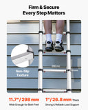 Dog Carriers & Crates: VEVOR 3.8m Telescoping Ladder, Aluminum Lightweight Multi-Purpose Collapsible Extension, One-Touch Retraction Ladder, Heavy Duty 150kg Max Capacity with Non-Slip Feet, for Home, Outdoor Work, Loft