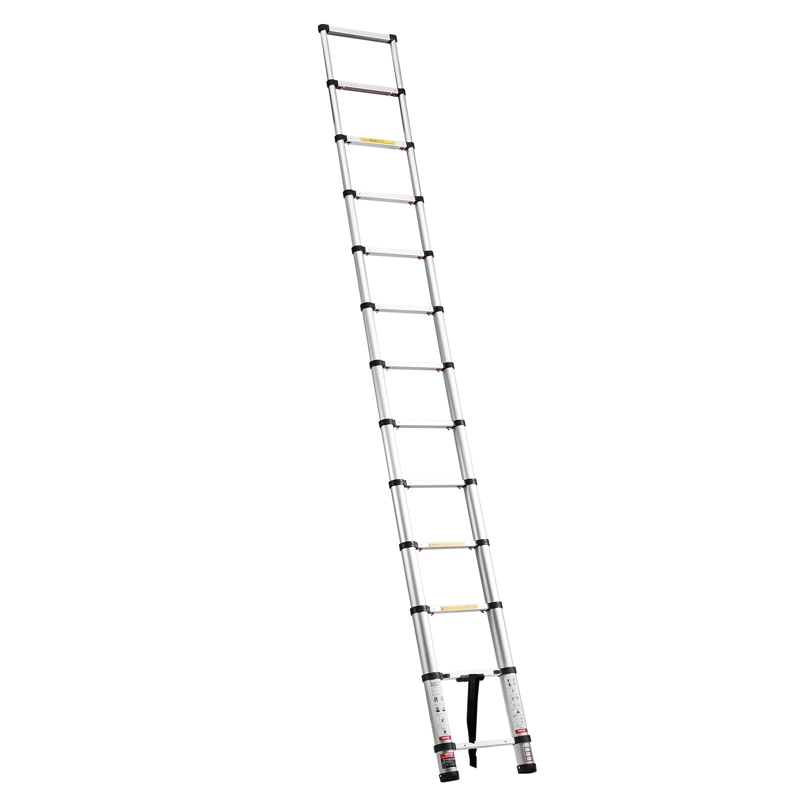 Dog Carriers & Crates: VEVOR 3.8m Telescoping Ladder, Aluminum Lightweight Multi-Purpose Collapsible Extension, One-Touch Retraction Ladder, Heavy Duty 150kg Max Capacity with Non-Slip Feet, for Home, Outdoor Work, Loft