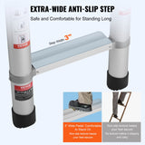 Automotive Lifts & Hoists: VEVOR Telescoping Extension Ladder 16.5FT Multi-button Retraction 419 LBS