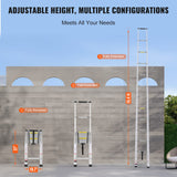 Automotive Lifts & Hoists: VEVOR Telescoping Extension Ladder 16.5FT Multi-button Retraction 419 LBS
