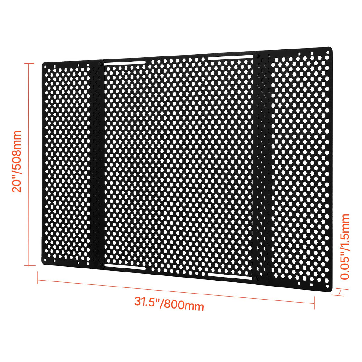 RV Screen Door Protector, Adjusts from 558.8 – 800 mm, Adjustable Door Grille, Easy to Install, Reinforced Breathable Honeycomb Holes, Iron Camper RV Entry Protector for Pet Protection, Black