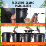 Gardening Tools: VEVOR DWC Hydroponics Grow System Deep Water Culture with Top Drip 1 Bucket 20L