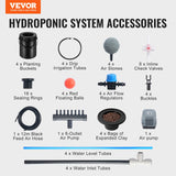 Gardening Tools: VEVOR DWC Hydroponics Grow System Deep Water Culture with Top Drip 4 Buckets