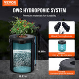 Gardening Tools: VEVOR DWC Hydroponics Grow System Deep Water Culture 8 Buckets with Air Pump
