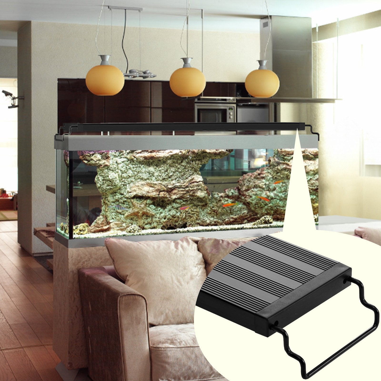 Gardening Tools: VEVOR Aquarium Light, 26W Full Spectrum Fish Tank Light with 24/7 Natural Mode, Adjustable Timer & 5-Level Brightness, with Aluminum Alloy Shell Extendable Brackets for 30"-36" Freshwater Planted Tank