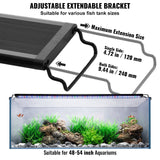 Gardening Tools: VEVOR Aquarium Light, 48W Full Spectrum Fish Tank Light with 24/7 Natural Mode, Adjustable Timer & 5-Level Brightness, with Aluminum Alloy Shell Extendable Brackets for 48"-54" Freshwater Planted Tank