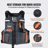 Life Jackets: VEVOR Life Vest for Watersports (PFD), Life Jacket with Waterproof Nylon & 96N Buoyancy, Life Vest/Jacket for Any Water Activity-Fishing, Kayaking, Surfing and More, Men and Women L