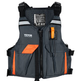 Life Jackets: VEVOR Life Vest for Watersports (PFD), Life Jacket with Waterproof Nylon & 96N Buoyancy, Life Vest/Jacket for Any Water Activity-Fishing, Kayaking, Surfing and More, Men and Women L