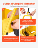 Label Makers: VEVOR Striping Line Marking Machine, 610 x 330 x 900 mm, 4-Wheel, Heavy Duty Striping Line Machine with 56-102 mm Adjustable Width, Make Clear Edge Line for Roads, Parking Lots, Sports Field, Yellow