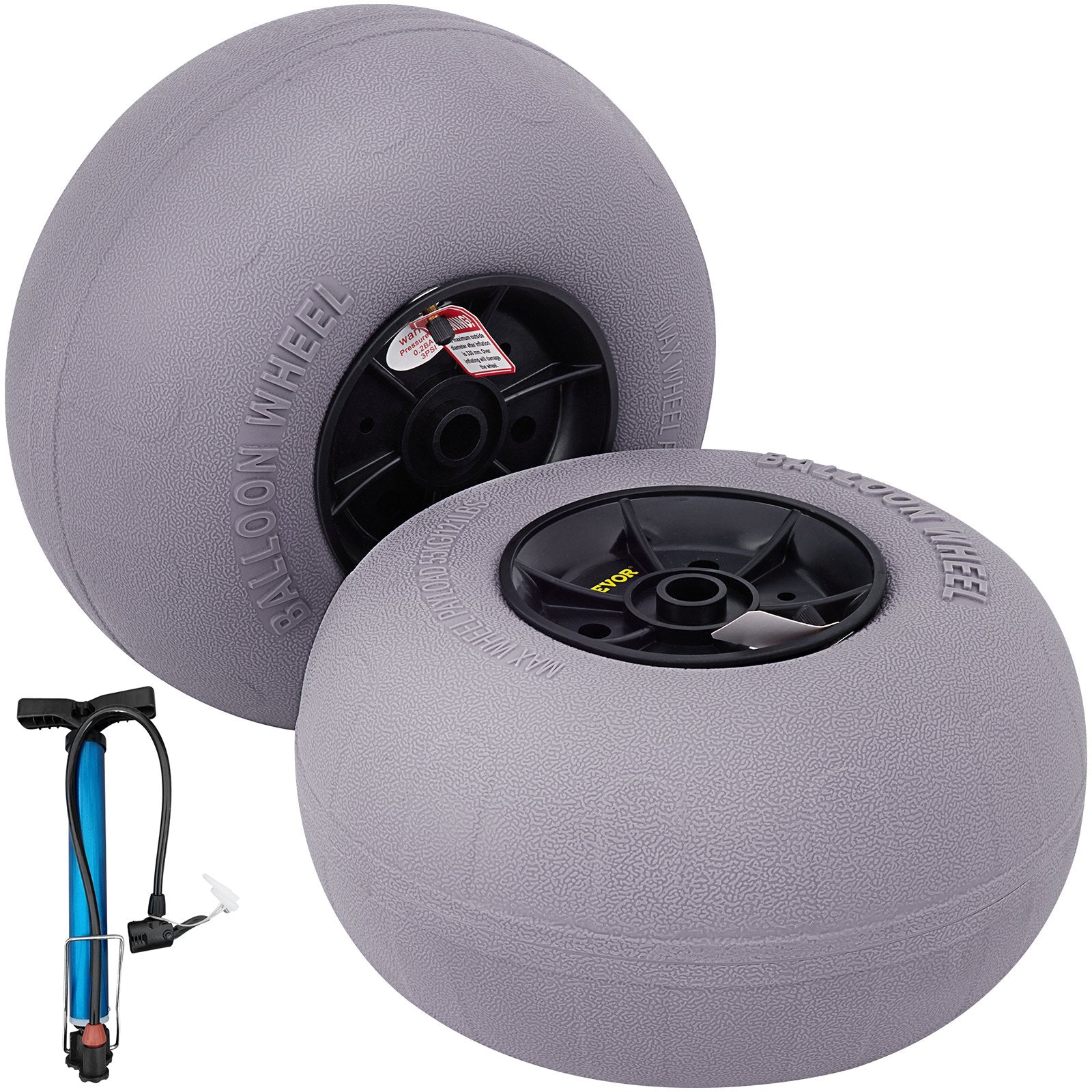 Boating Accessories: VEVOR Balloon Beach Wheels Replacement Beach Tires 13" TPU 121 LBS Load Capacity