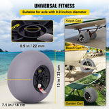 Boating Accessories: VEVOR Balloon Beach Wheels Replacement Beach Tires 13" TPU 121 LBS Load Capacity