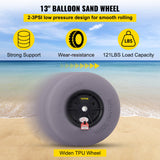 Boating Accessories: VEVOR Balloon Beach Wheels Replacement Beach Tires 13" TPU 121 LBS Load Capacity