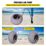 Boating Accessories: VEVOR Balloon Beach Wheels Replacement Beach Tires 13" TPU 121 LBS Load Capacity