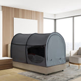 Kid's Beds & Bed Frames: VEVOR Bed Tent, Pongee Fabric, 4 Doors Breathable Dream Tent with 7 mm Fiber Poles on Bed Privacy, Full Size Block out Light Sleeping Bed Canopy, Fit for Kids Playhouse and Adults Sleeping Tent