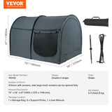 Tents: VEVOR Bed Tent, Pongee Fabric, 4 Doors Breathable Dream Tent with 7 mm Fiber Poles on Bed Privacy, Full Size Block out Light Sleeping Bed Canopy, Fit for Kids Playhouse and Adults Sleeping Tent