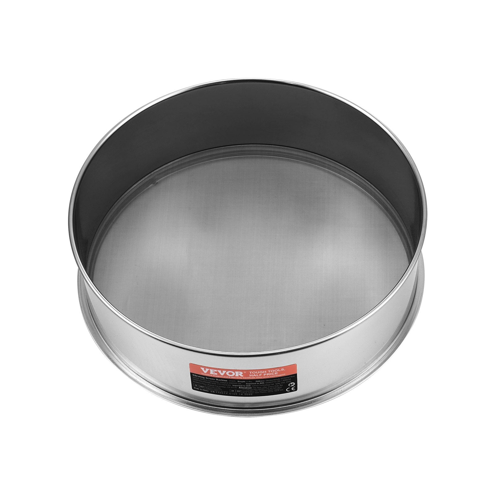 Food Storage: VEVOR Flour Sieve Fine Mesh, 80 Mesh Flour Sifter, 304 Stainless Steel Fine Mesh Sifter Food-grade, Dia. 12.6" Fine Mesh Strainers for Baking, 5 Sizes Mesh hole for Mungbean, Rice, Flour, Pearl Powder
