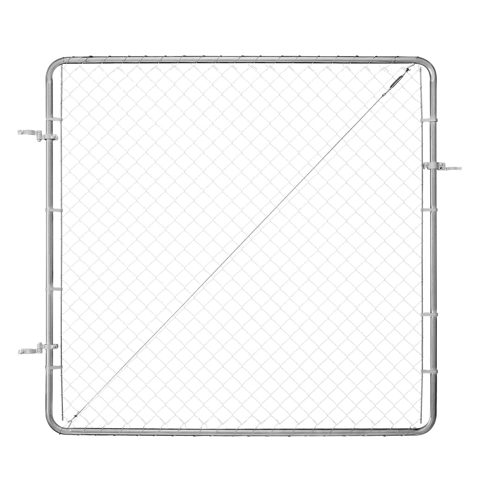 Fence & Gate Accessories: VEVOR Chain Link Fence Gate, 70 x 72 in, Adjustable Chain Link Fence Panel, Fit 3 ft (W) x 4 ft (H) Garden Fence Gate Opening, Rust-Resistant Galvanized Fencing Gate for Farm Posts Not Included