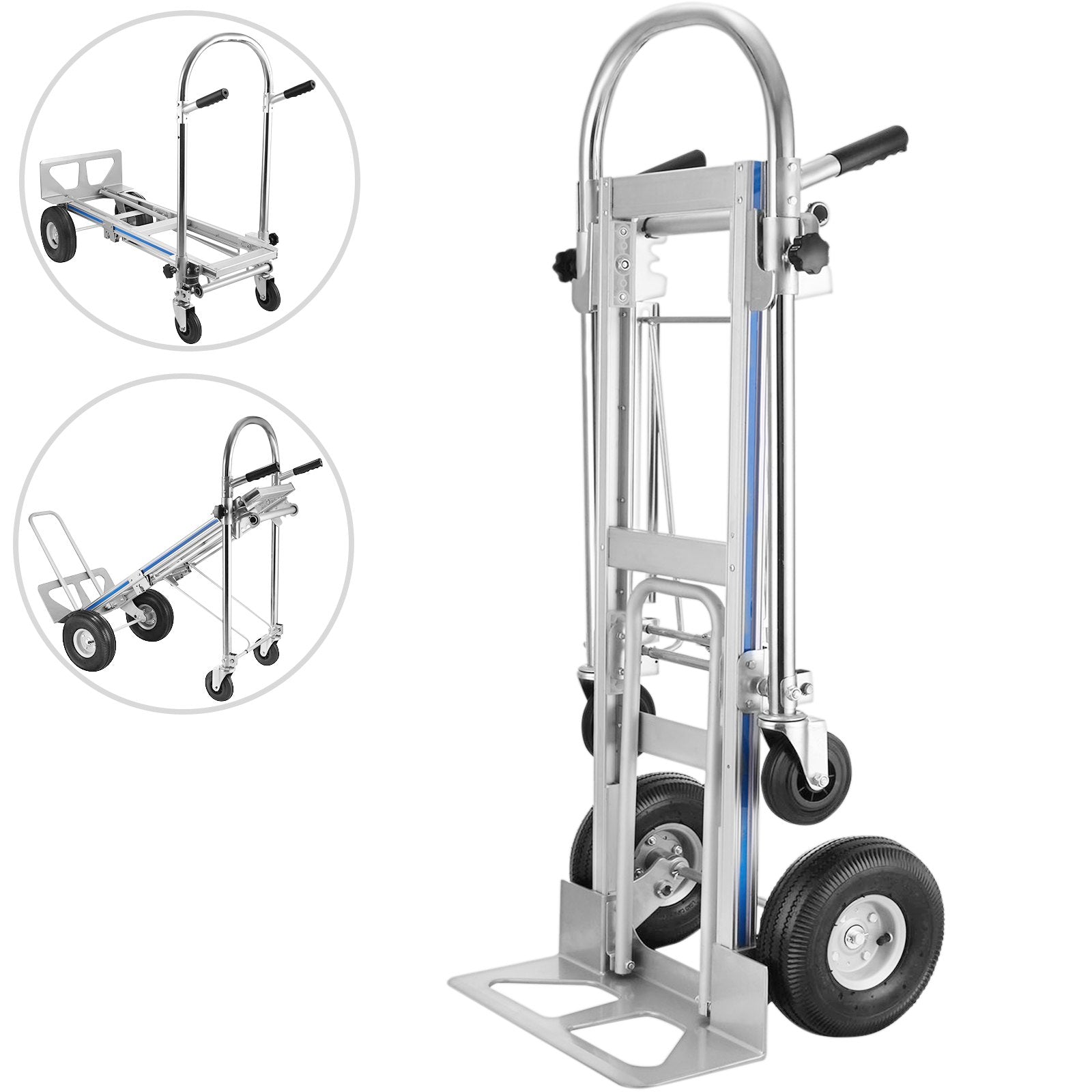 Aluminum Hand Truck 3 in 1 Folding Hand Truck Convertible Hand Truck and Dolly