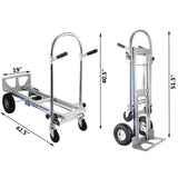 Side Tables: VEVOR Aluminum Hand Truck 3 in 1 Folding Hand Truck Convertible Hand Truck and Dolly