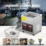 Gardening Tools: VEVOR Ultrasonic Cleaner with Digital Timer & Heater, Professional Ultra Sonic Jewelry Cleaner, Stainless Steel Heated Cleaning Machine for Glasses Watch Rings Small Parts Circuit Board (2L)