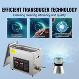 Gardening Tools: VEVOR Ultrasonic Cleaner with Digital Timer & Heater, Professional Ultra Sonic Jewelry Cleaner, Stainless Steel Heated Cleaning Machine for Glasses Watch Rings Small Parts Circuit Board (6L)
