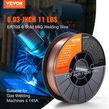 Automotive Repair & Speciality Tools: VEVOR Solid MIG Welding Wire, ER70S-6 0.030-inch 11LBS with Low Splatter and High Levels of Deoxidizers for All Position Gas Welding