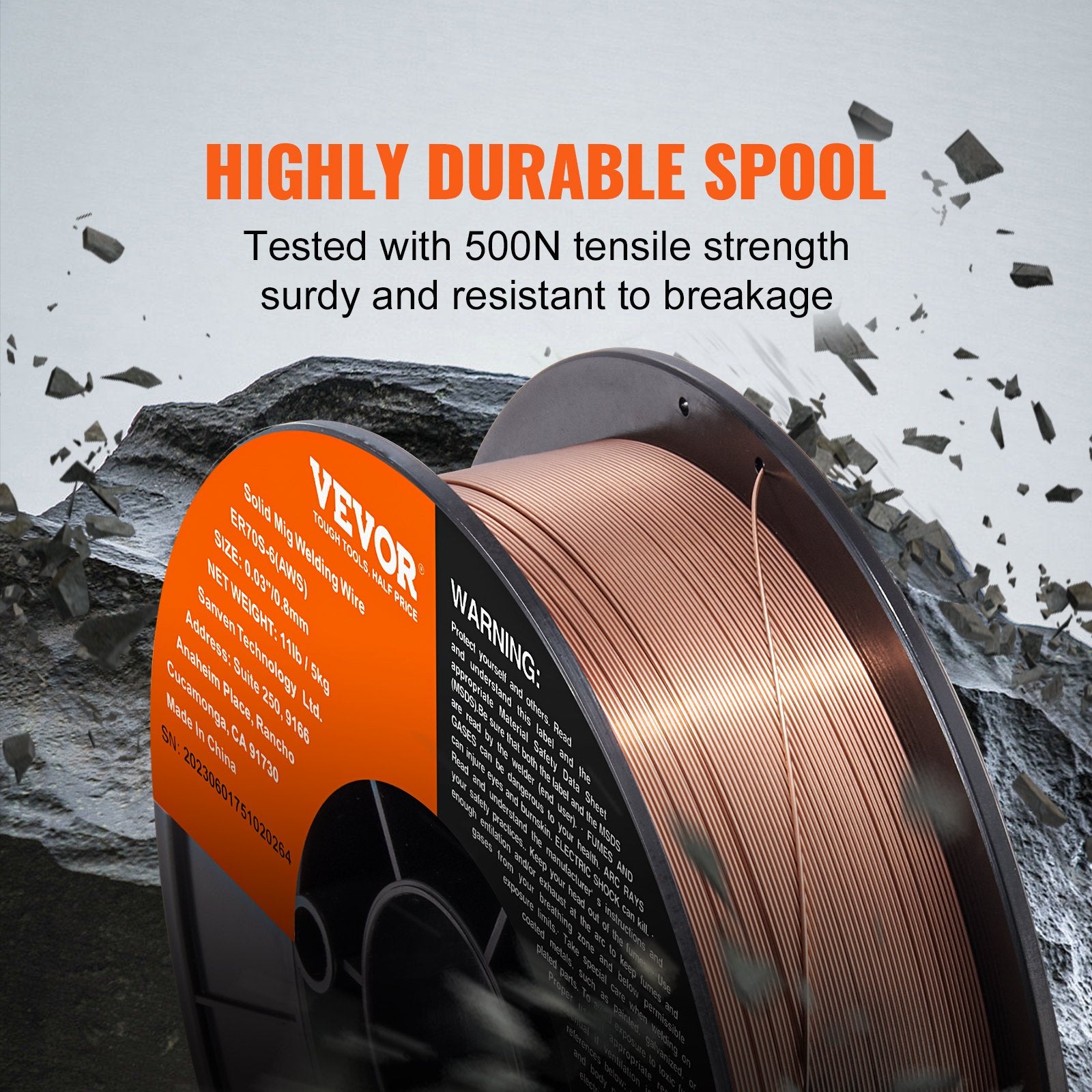 Automotive Repair & Speciality Tools: VEVOR Solid MIG Welding Wire, ER70S-6 0.030-inch 11LBS with Low Splatter and High Levels of Deoxidizers for All Position Gas Welding