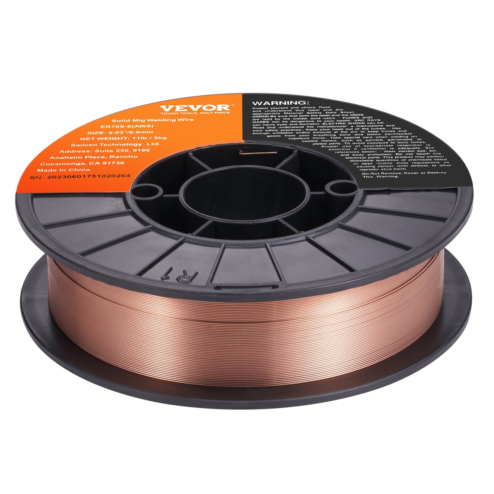 Automotive Repair & Speciality Tools: VEVOR Solid MIG Welding Wire, ER70S-6 0.030-inch 11LBS with Low Splatter and High Levels of Deoxidizers for All Position Gas Welding