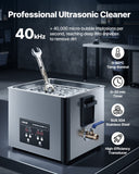 Jewellery Cleaners: VEVOR 15L Ultrasonic Cleaner, Professional Ultrasonic Cleaner Machine with Cleaning Basket & Digital Display, 240W Stainless Steel 40kHz Industrial Cleaning Machine for Parts, Carburetors, Instruments