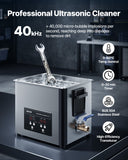 Jewellery Cleaners: VEVOR 10L Ultrasonic Cleaner, Professional Ultrasonic Cleaner Machine with Cleaning Basket & Digital Display, 180W Stainless Steel 40kHz Cleaning Machine for Watches, Razors, Jewelry, Coins, and More
