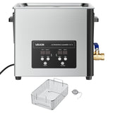 Jewellery Cleaners: VEVOR 10L Ultrasonic Cleaner, Professional Ultrasonic Cleaner Machine with Cleaning Basket & Digital Display, 180W Stainless Steel 40kHz Cleaning Machine for Watches, Razors, Jewelry, Coins, and More