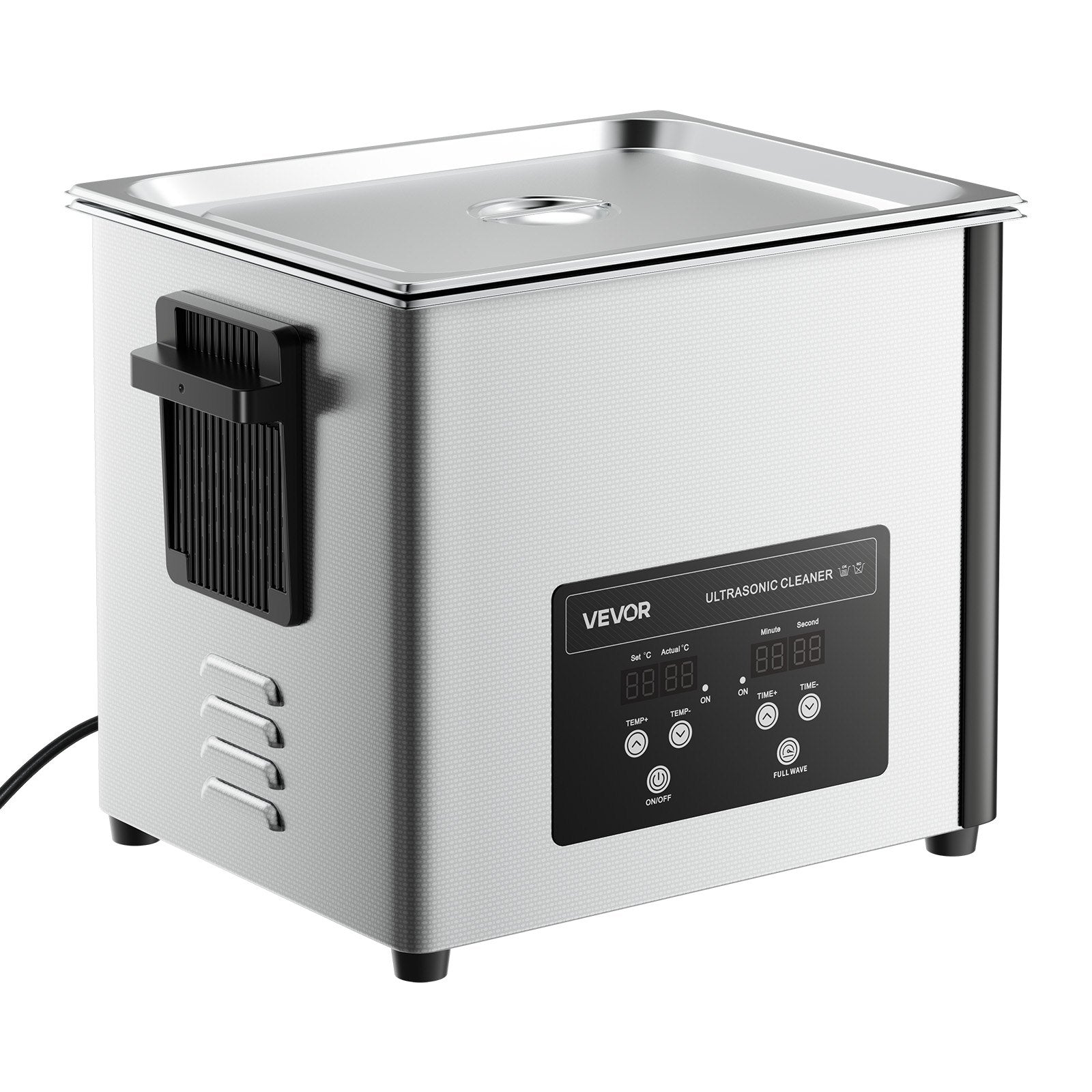 Jewellery Cleaners: VEVOR 10L Ultrasonic Cleaner, Professional Ultrasonic Cleaner Machine with Cleaning Basket & Digital Display, 180W Stainless Steel 40kHz Cleaning Machine for Watches, Razors, Jewelry, Coins, and More