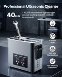 Jewellery Cleaners: VEVOR 6L Ultrasonic Cleaner, Professional Ultrasonic Cleaner Machine with Cleaning Basket & Digital Display, 120W Stainless Steel 40kHz Cleaning Machine for Watches, Razors, Jewelry, Coins and More